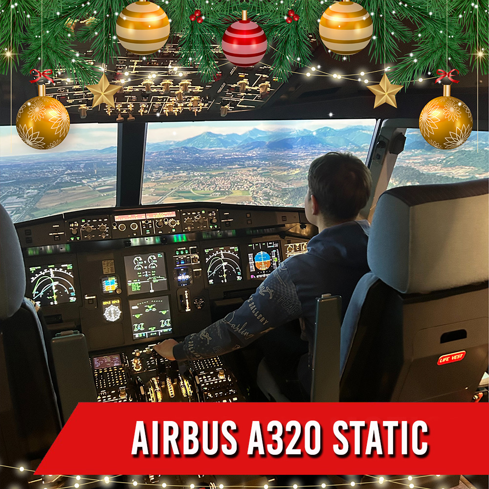 AIRBUS A320  <br>  1 PILOTA + 2 PASSEGGERI  <br>  90 MIN
