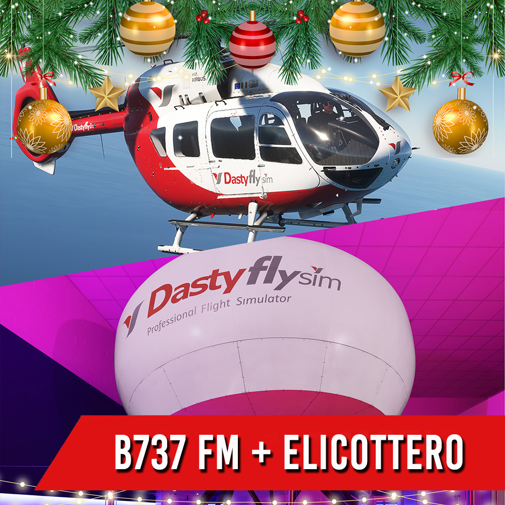 COMBO 60 MIN  737 FULL MOTION <br>  + 30 MIN ELICOTTERO  <br>  1 PILOTA + 2 PASSEGGERI