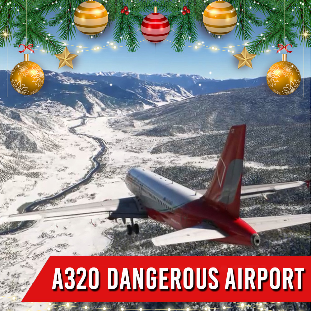 AIRBUS A320 DANGEROUS AIRPORT <br>  1 PILOTA + 2 PASSEGGERI <br>  90 MIN